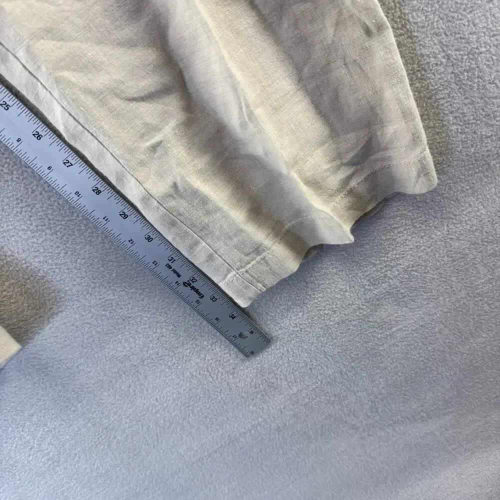 Tommy Bahama Pants men's 2XL Beige Chino Linen Elastic Straight Loose Pockets